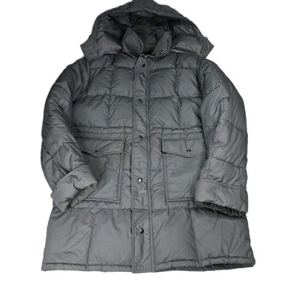 FIELD‎ & STREAM Gordon Ferguson Gray Insulated Hooded Down Large Parka Jacket